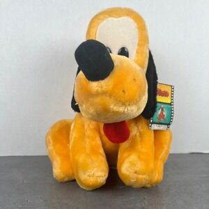 New with Tag Vintage 80s Disneyland Pluto Plush 10 Inch Soft Toy